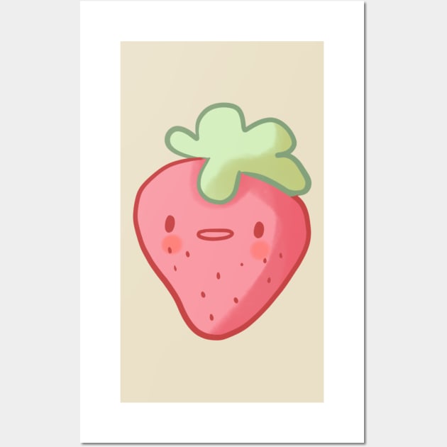 Strawberry illustration Wall Art by Mayarart